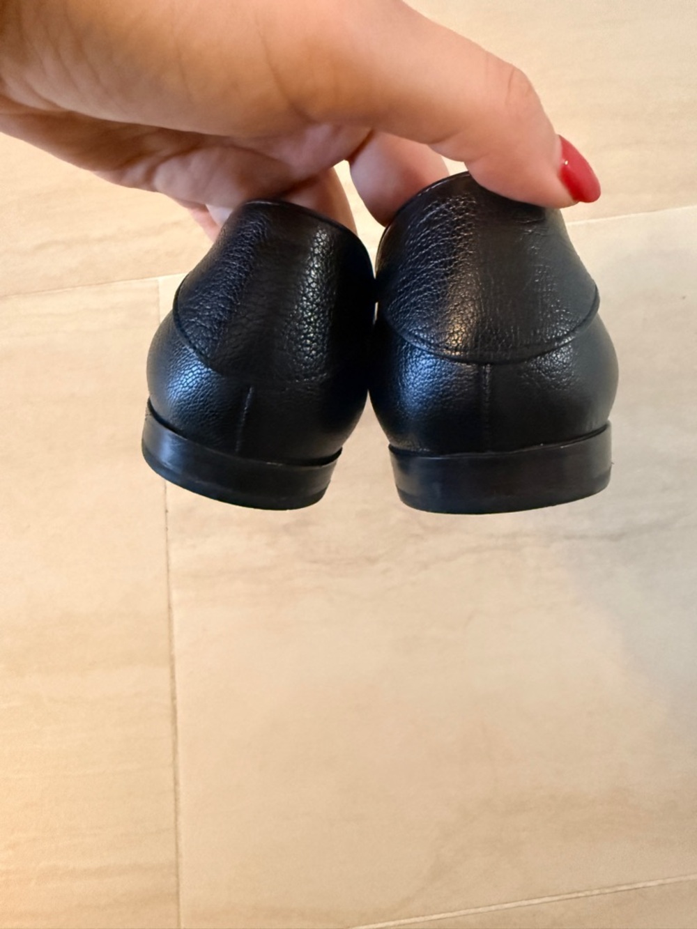 Balenciaga Black Leather Ballet Flats with Silver Stud Detail size 40 - Picture 4 of 6